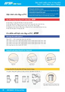 Bảng giá Ống thoát nước u.PVC và phụ kiện Sino