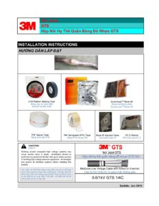 Catalogue hộp nối cáp hạ thế quấn băng đổ keo GTS 3M