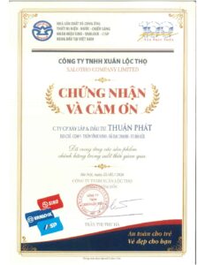 Giấy chứng nhận đại lý Xuân Lộc Thọ